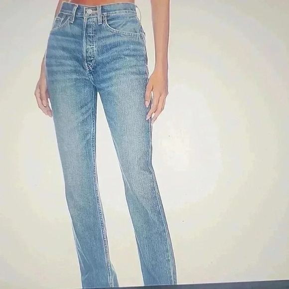 RE/DONE 70S HIGH RISE SKINNY BOOT OPAL INDIGO JEANS SIZE 23 - Picture 1 of 7